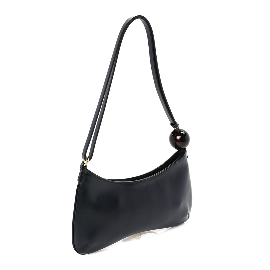 Jacquemus Smooth Calfskin Le Bisou Perle  Black Image 2
