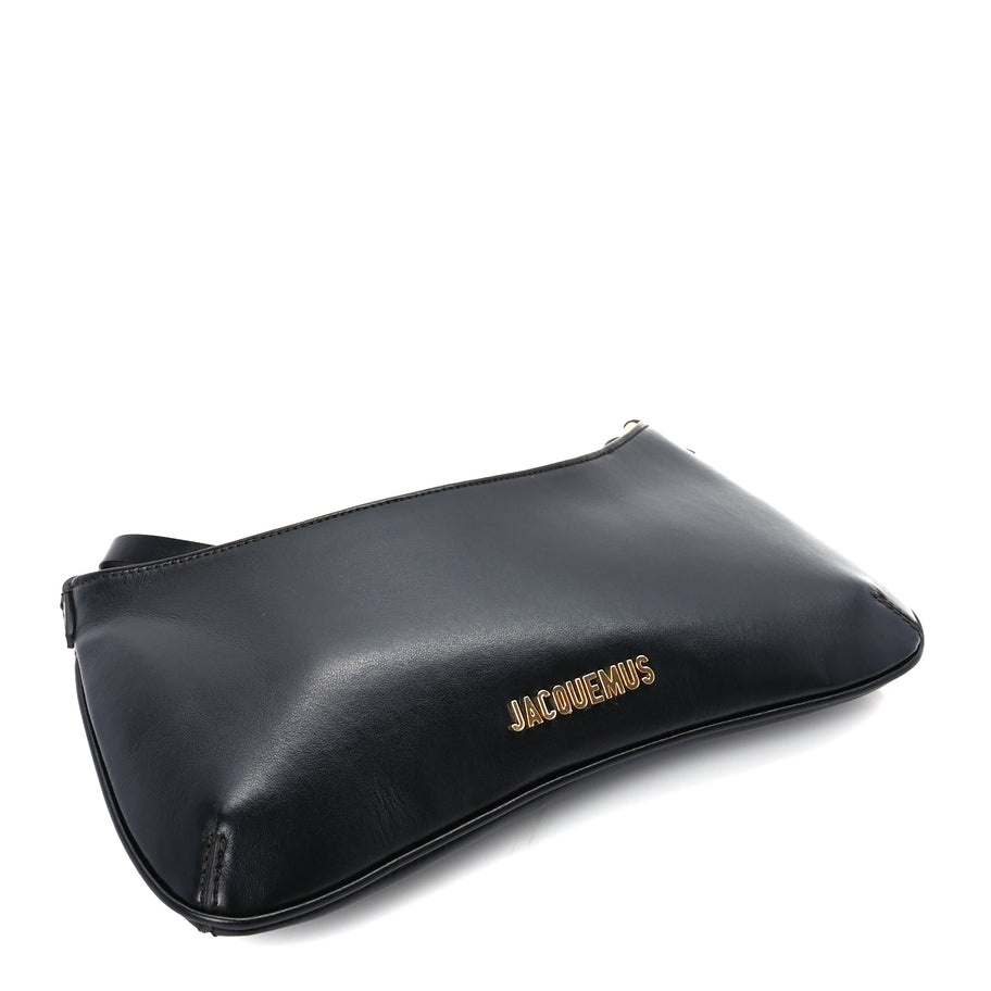 Jacquemus Smooth Calfskin Le Bisou Perle  Black Image 3