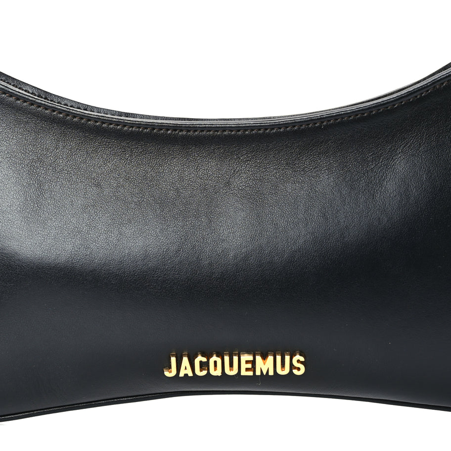 Jacquemus Smooth Calfskin Le Bisou Perle  Black Image 6