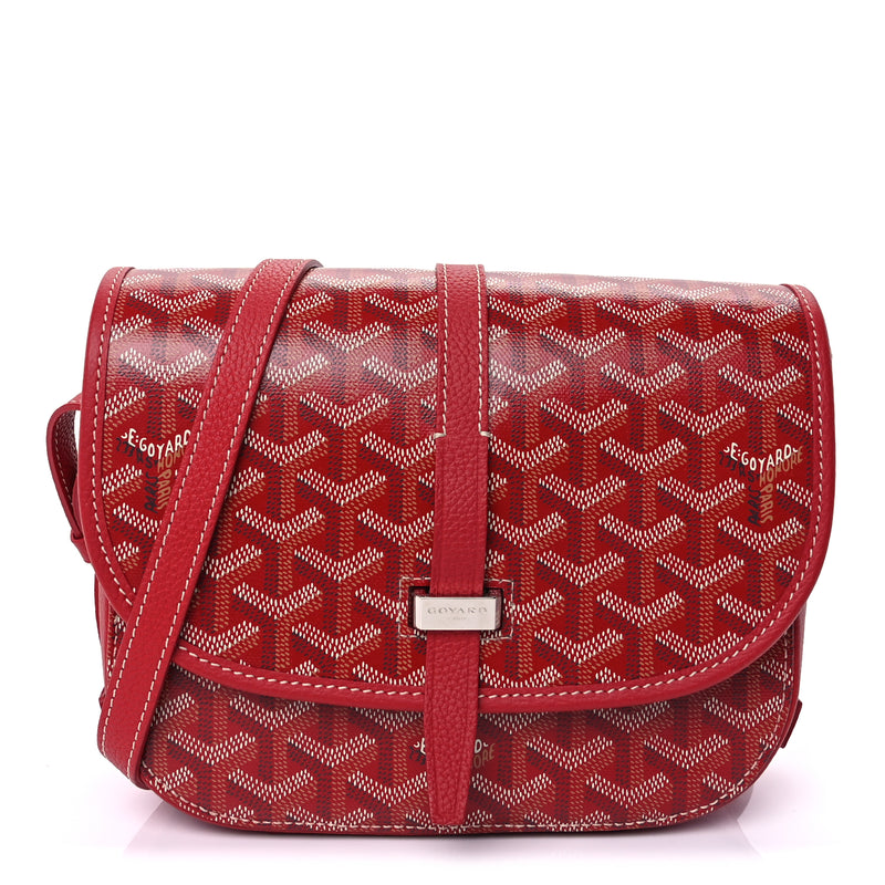  Goyard Goyardine Belvedere II PM Messenger Bag Red
