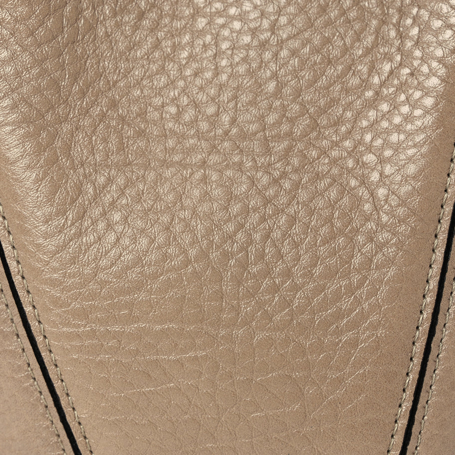 Chloe Grained Calfskin Small Spin Tote Boyish Brown Image 6