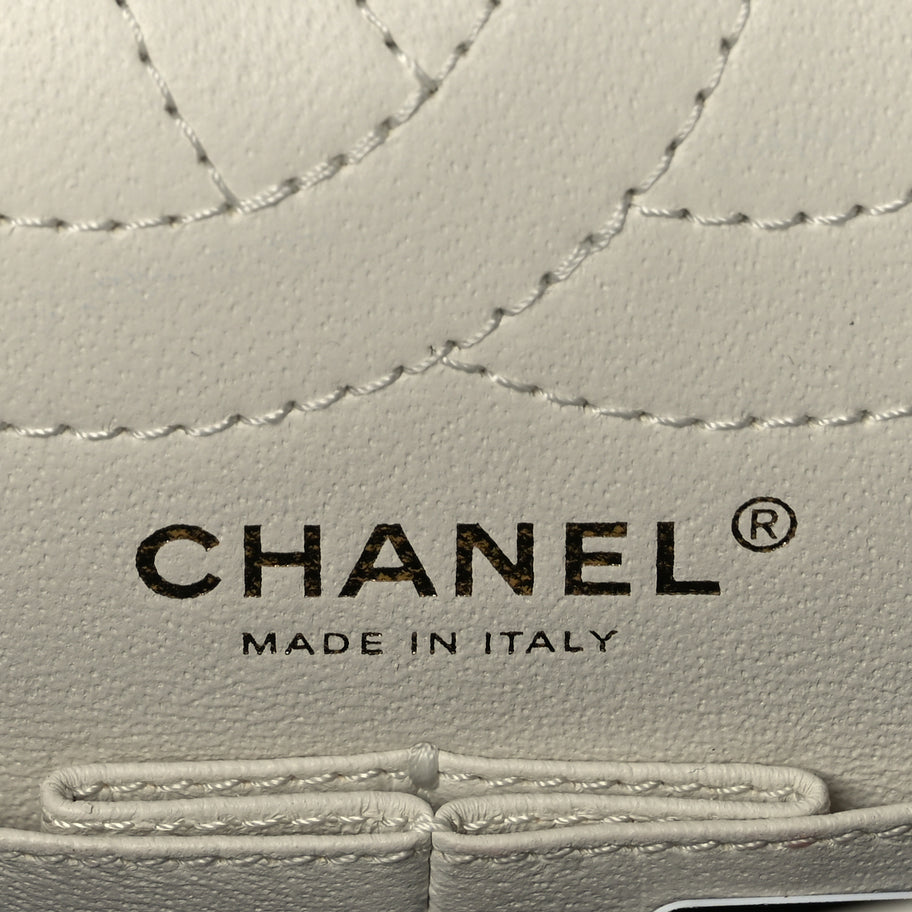 Chanel Shearling Lambskin Aged Calfskin Quilted 2.55 Reissue 225 Flap White Image 5