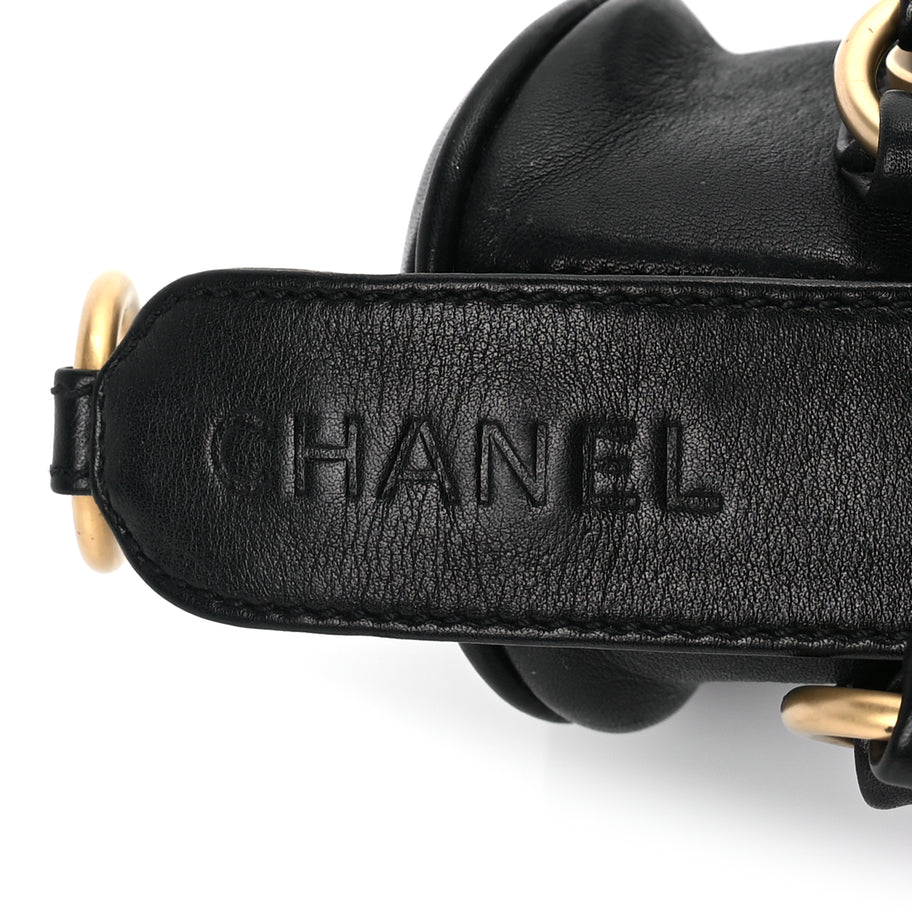 Chanel Lambskin Studded CC Barrel Bag Black Image 5