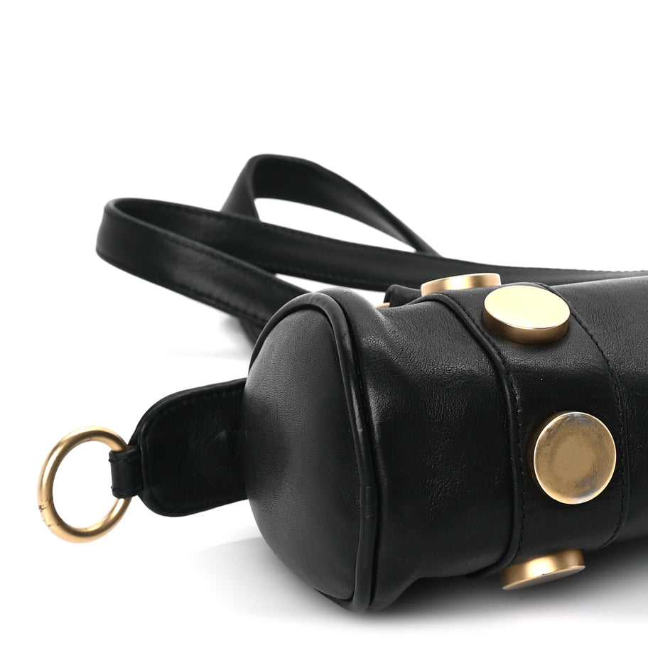 Chanel Lambskin Studded CC Barrel Bag Black Image 7