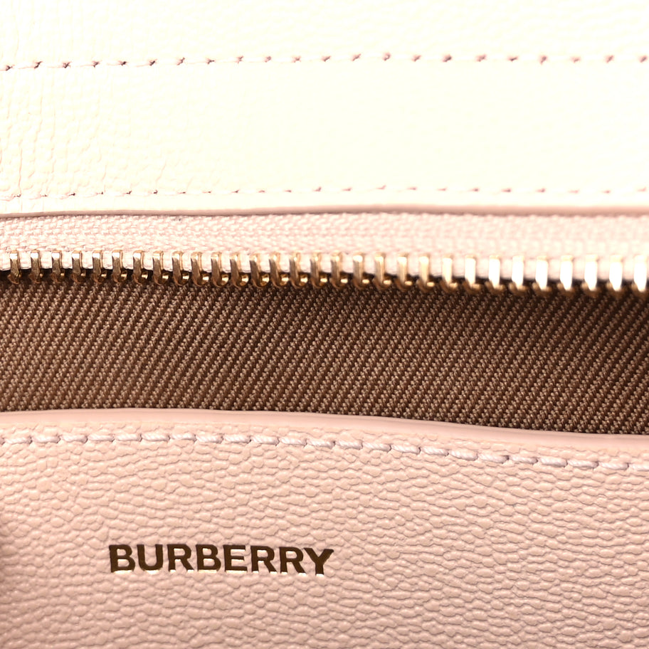Burberry Calfskin Mega Check Mini Banwell Tote Pale Cameo Image 5