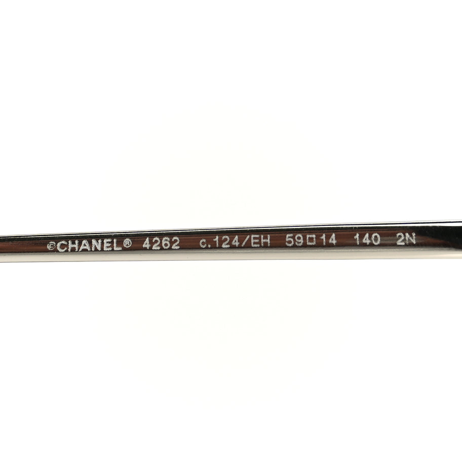 Chanel Butterfly Removable Pearl Chain Sunglasses 4262 Silver Image 6