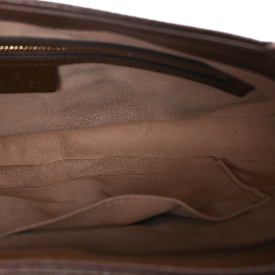 Gucci GG Supreme Monogram Azalea Calfskin Web Small Jackie 1961 Hobo Beige Ebony Brown Sugar Image 4