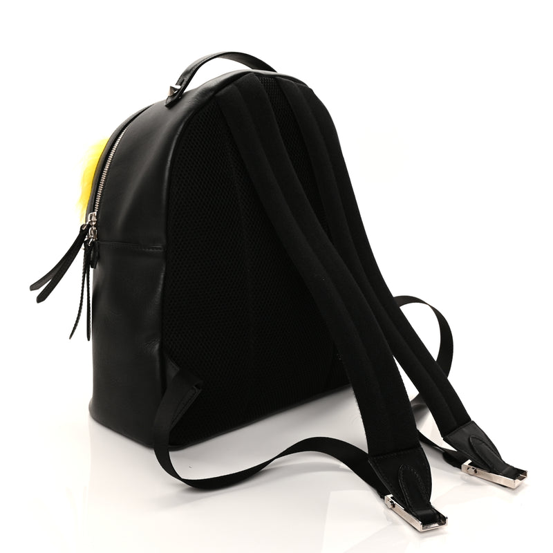  Fendi Vitello Dolce Fox Elaphe Ayers Hypnoteyes Large Backpack  Black Giallo Multicolor