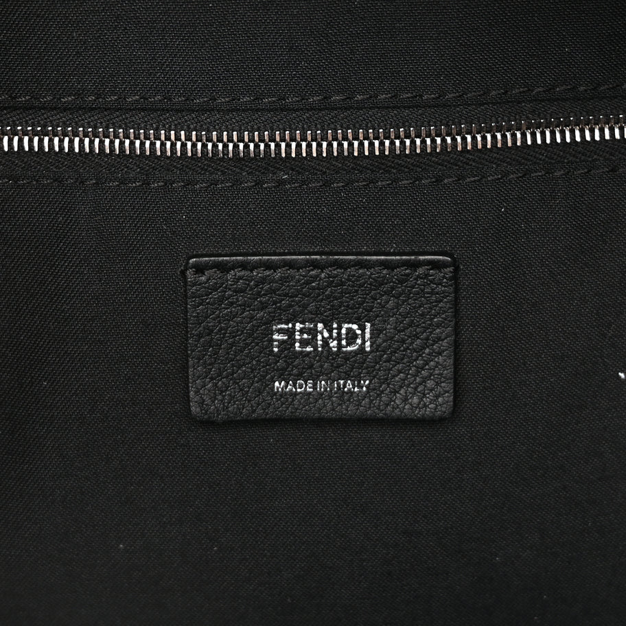 Fendi Vitello Dolce Fox Elaphe Ayers Hypnoteyes Large Backpack  Black Giallo Multicolor Image 5