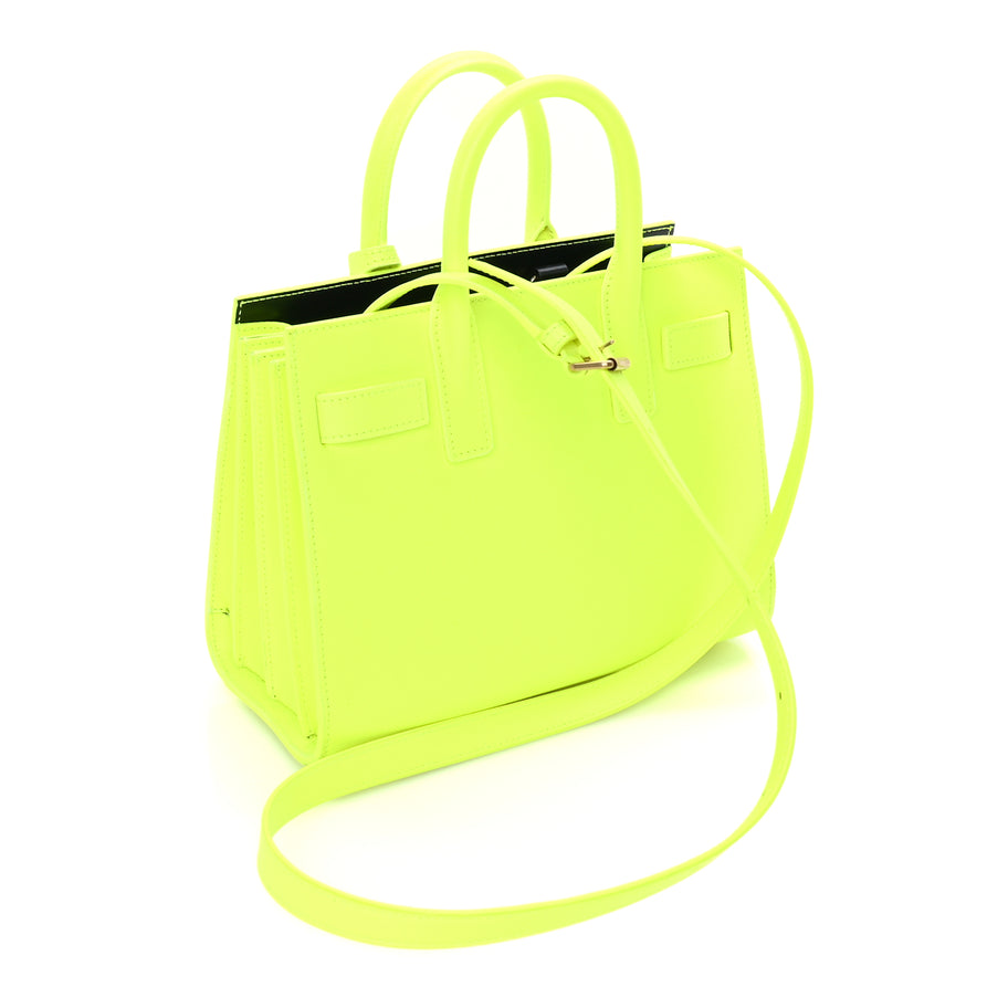 Saint Laurent Calfskin Nano Sac De Jour Neon Yellow Image 2