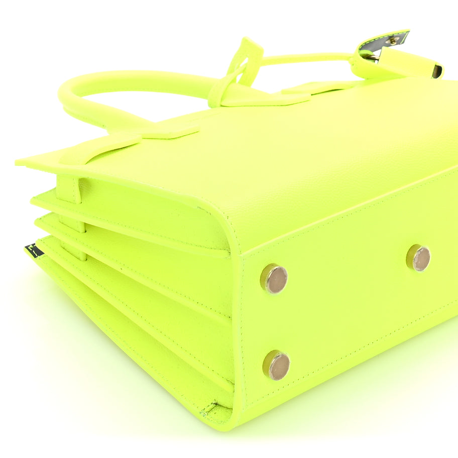 Saint Laurent Calfskin Nano Sac De Jour Neon Yellow Image 7
