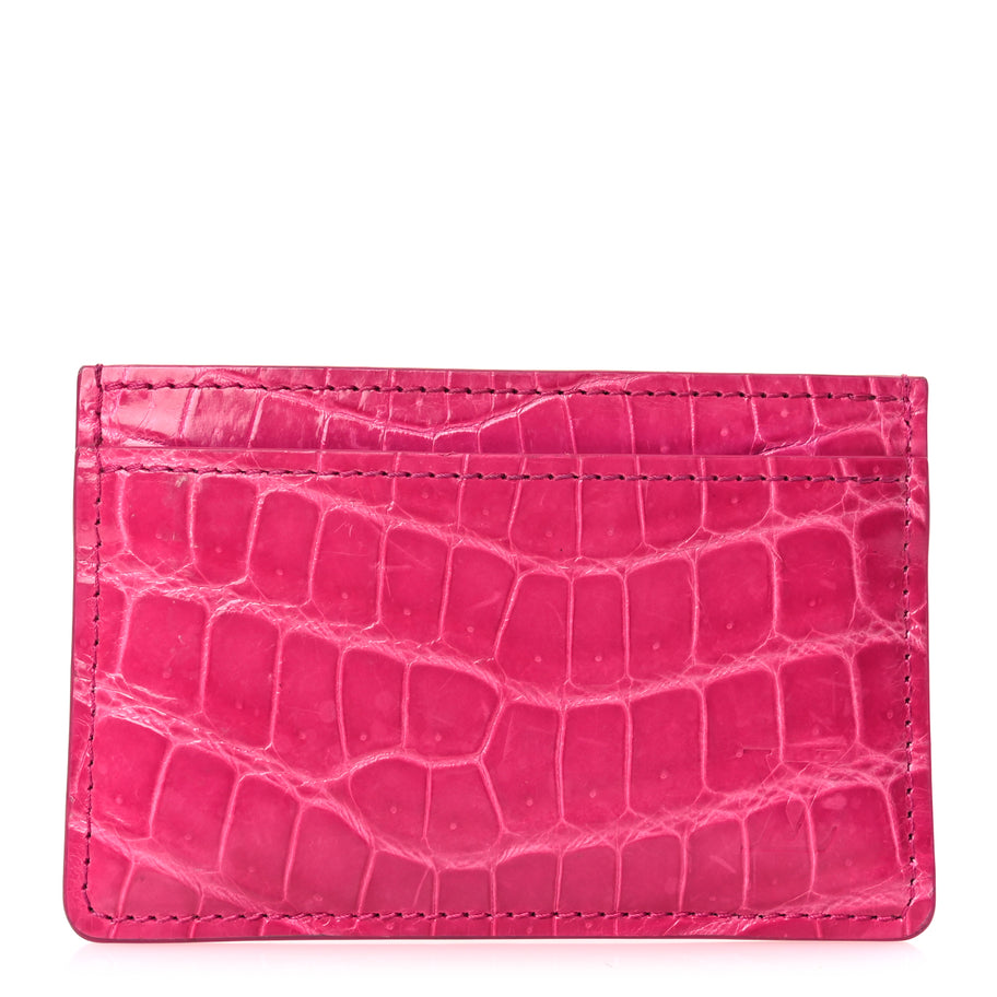 Louis Vuitton Crocodile Card Holder Fuchsia Image 1