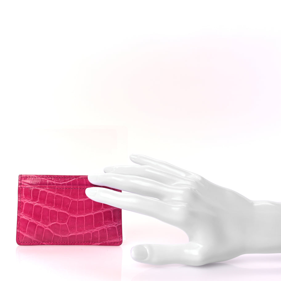 Louis Vuitton Crocodile Card Holder Fuchsia Image 2