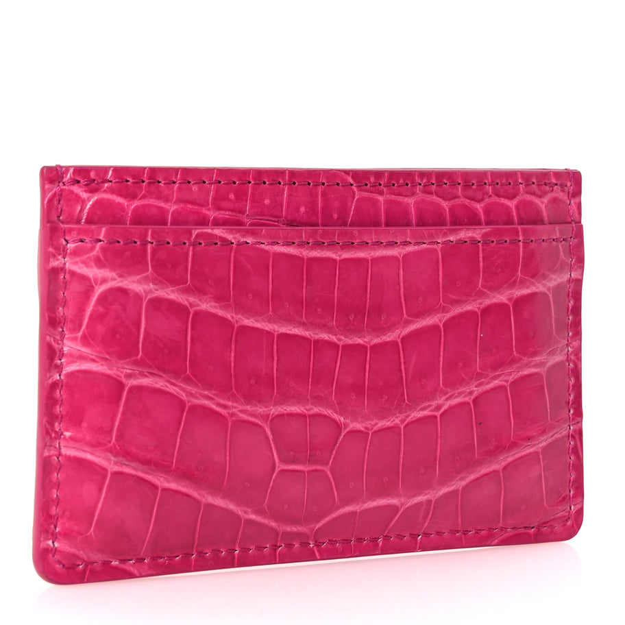Louis Vuitton Crocodile Card Holder Fuchsia Image 3