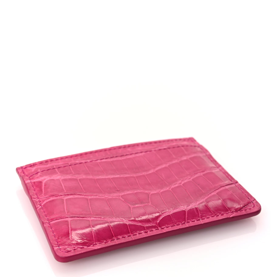 Louis Vuitton Crocodile Card Holder Fuchsia Image 4