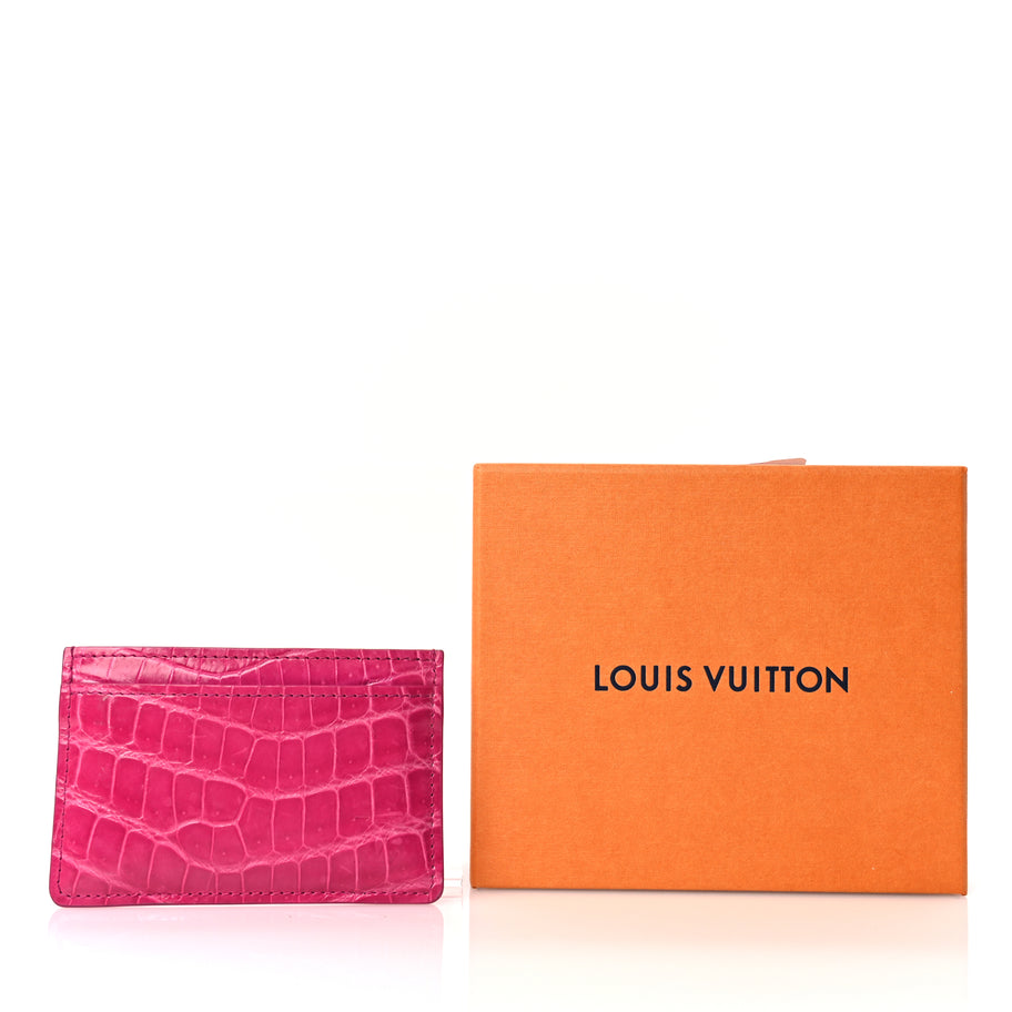 Louis Vuitton Crocodile Card Holder Fuchsia Image 7