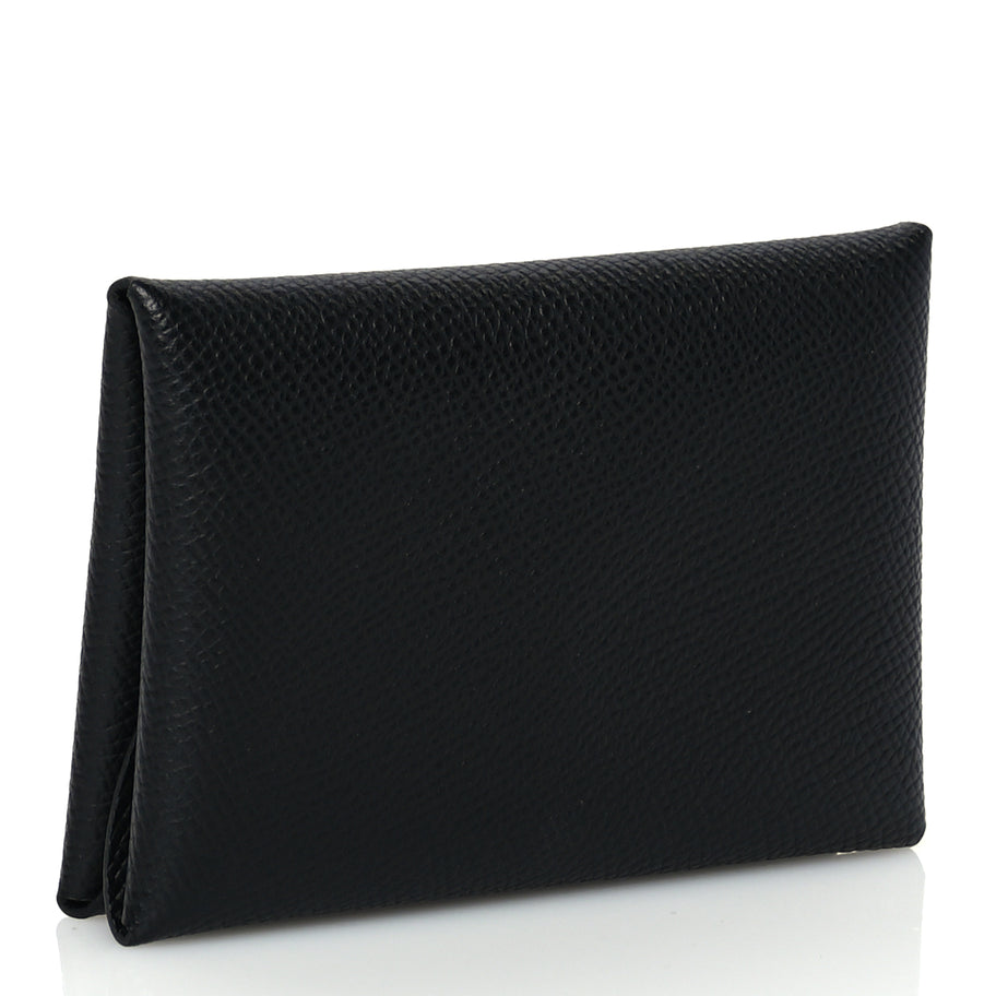 Hermes Epsom Calvi Duo Card Case Black Image 3