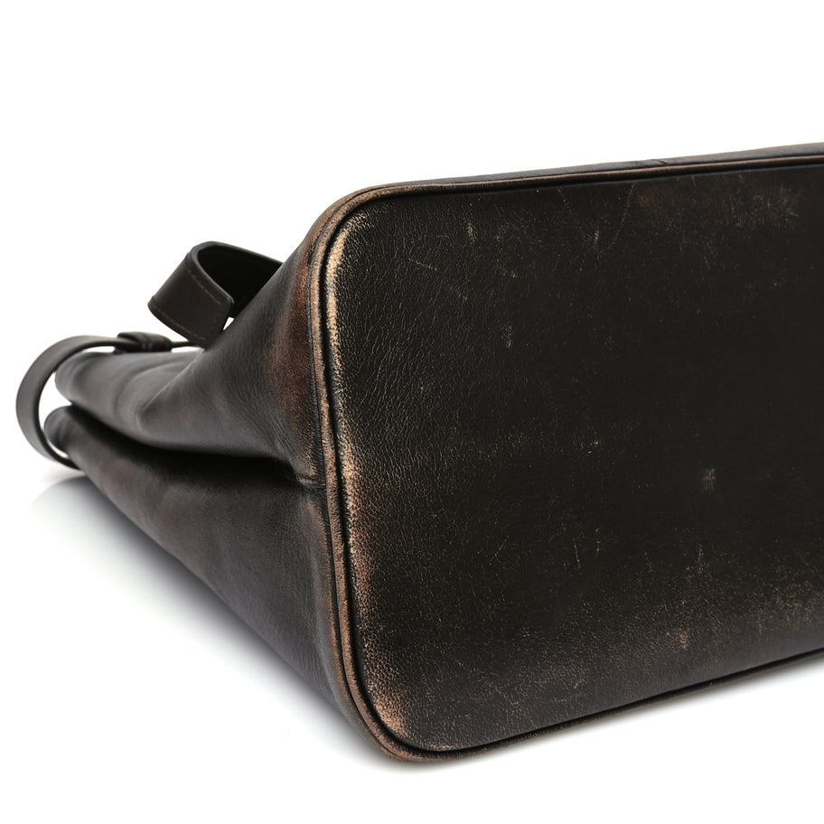 Prada Nappa Vintage Effect Large Buckle Bag With Belt Dark Brown Image 7