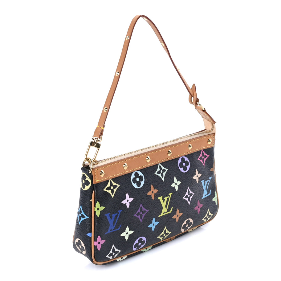 Louis Vuitton Monogram Multicolor Pochette Accessories  Black Image 2