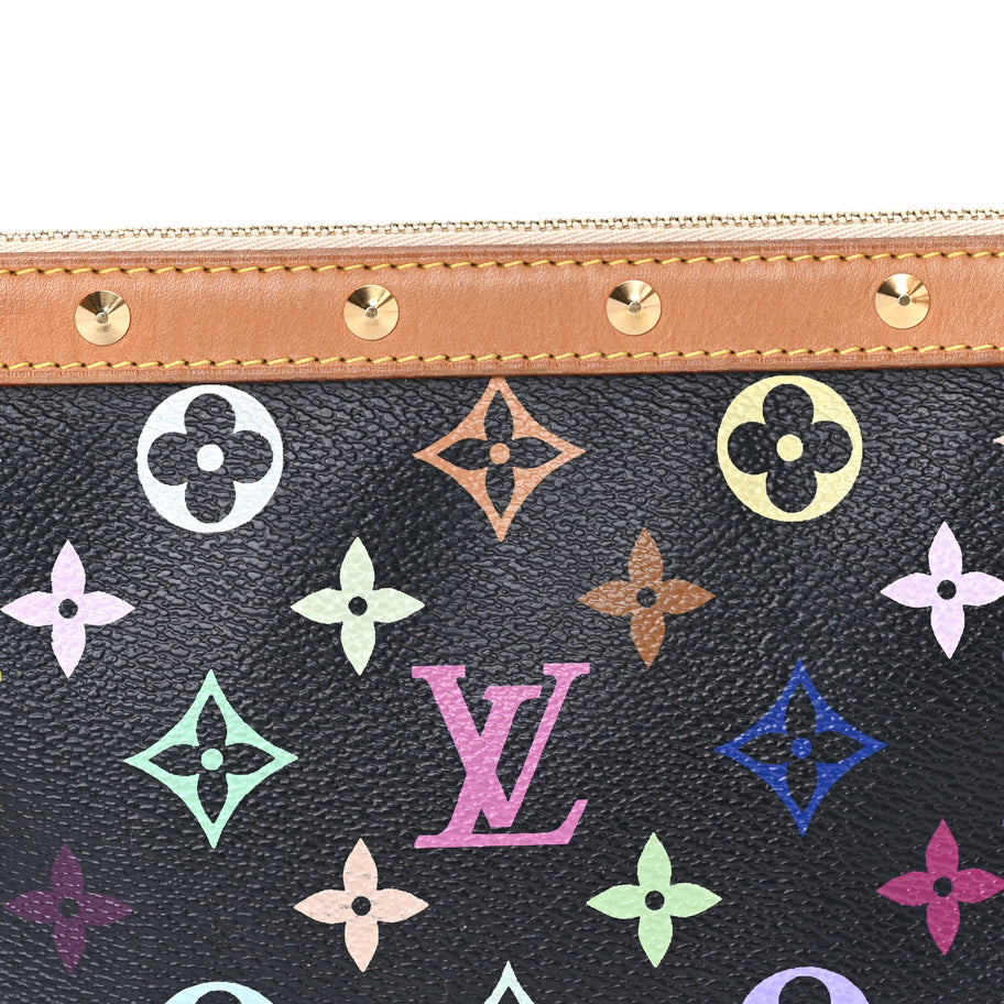 Louis Vuitton Monogram Multicolor Pochette Accessories  Black Image 6