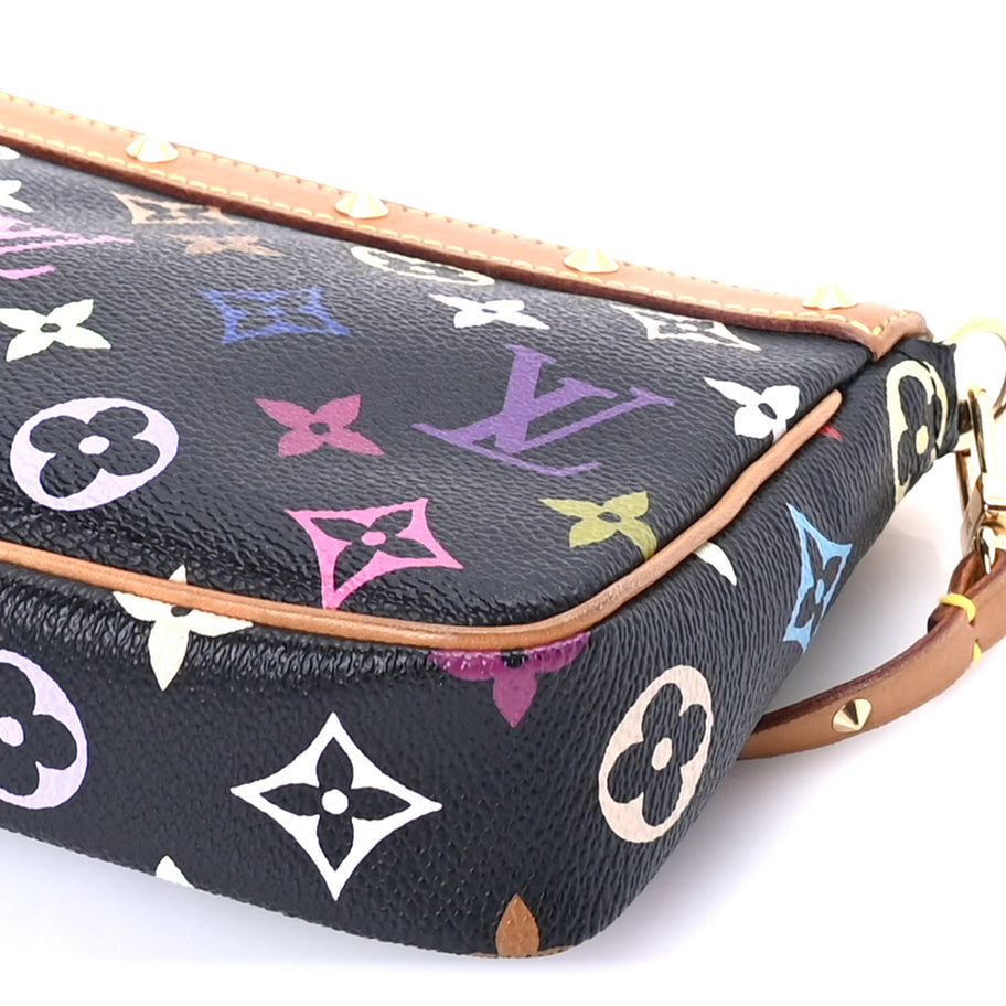 Louis Vuitton Monogram Multicolor Pochette Accessories  Black Image 8