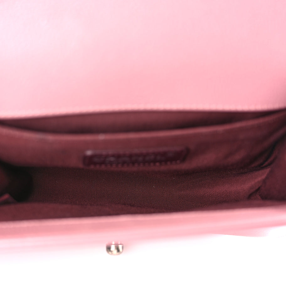 Chanel Goatskin Quilted Patent Small Duo Boy Flap Pink Image 5