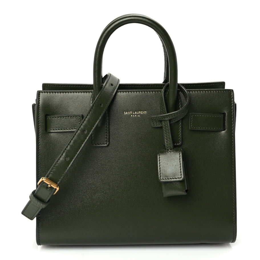 Saint Laurent Calfskin Nano Sac De Jour Green Image 1