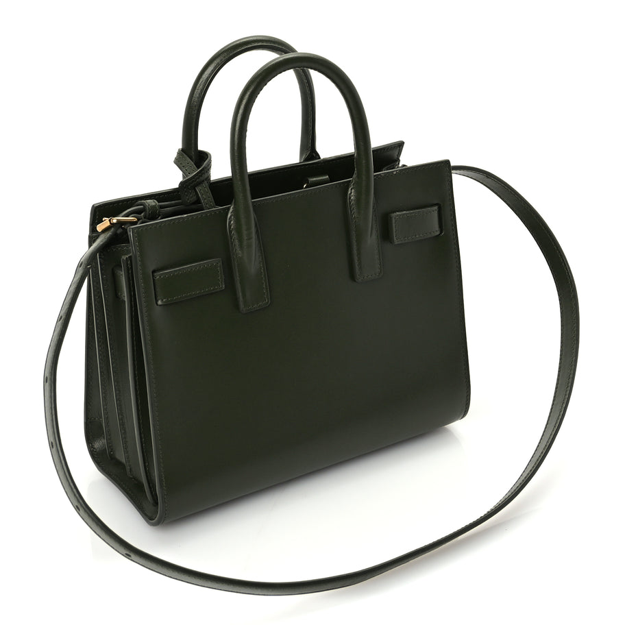 Saint Laurent Calfskin Nano Sac De Jour Green Image 2