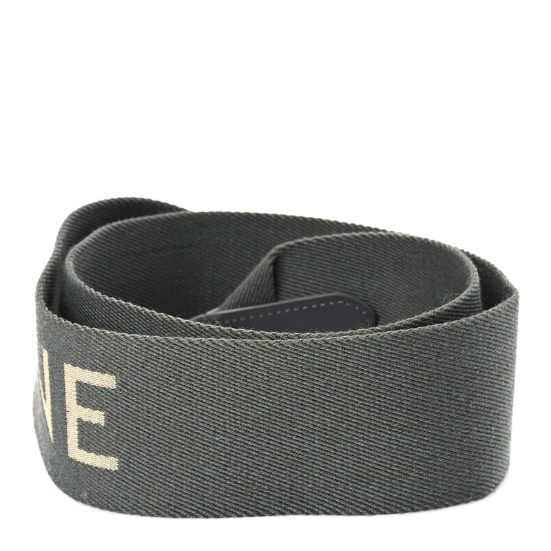  Celine Jacquard Wool Logo Long Strap Grey White