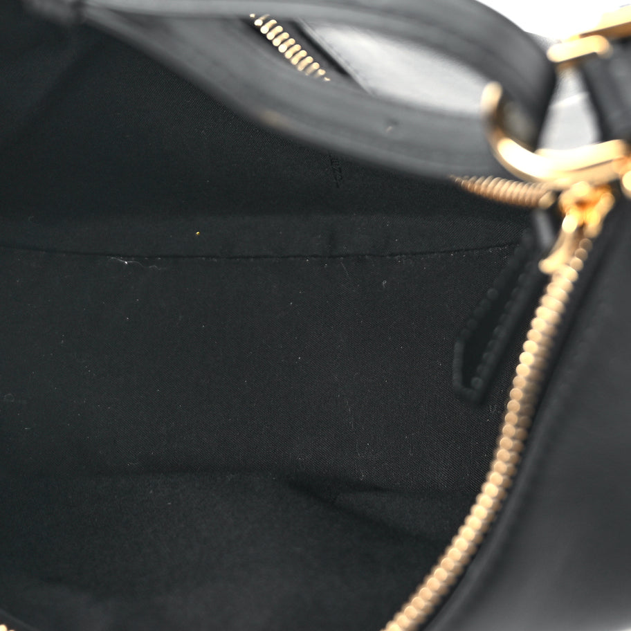 Fendi Vitello Grace Matte Medium Fendigraphy Hobo Bag Black Image 4