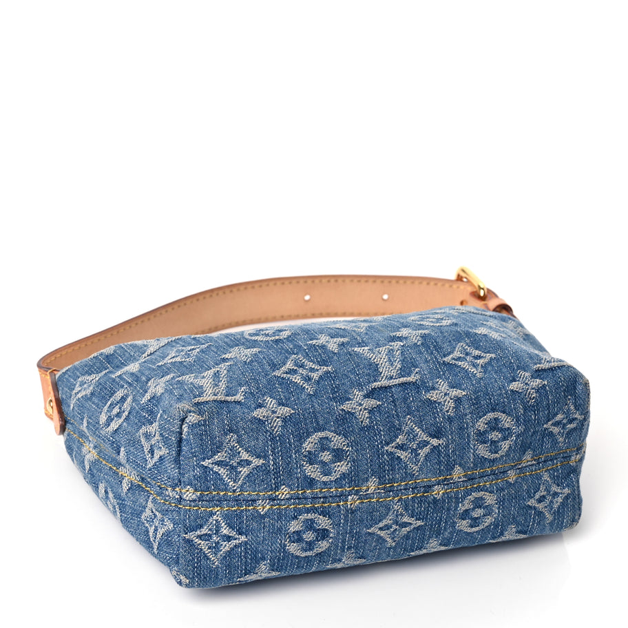 Louis Vuitton Monogram Denim Hills Pochette Blue Image 3