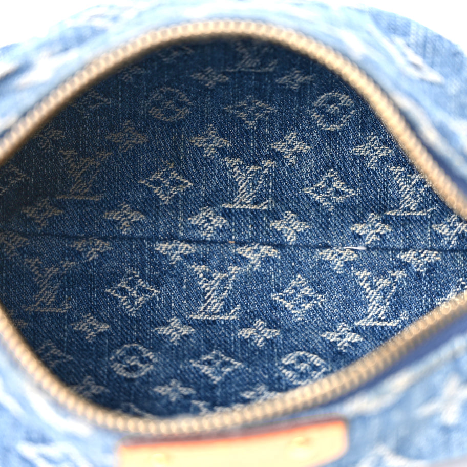 Louis Vuitton Monogram Denim Hills Pochette Blue Image 4