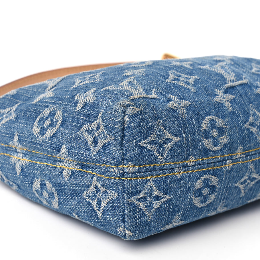 Louis Vuitton Monogram Denim Hills Pochette Blue Image 6