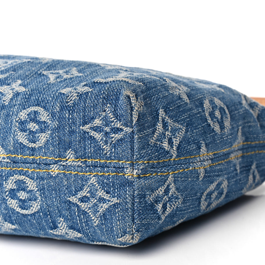 Louis Vuitton Monogram Denim Hills Pochette Blue Image 7