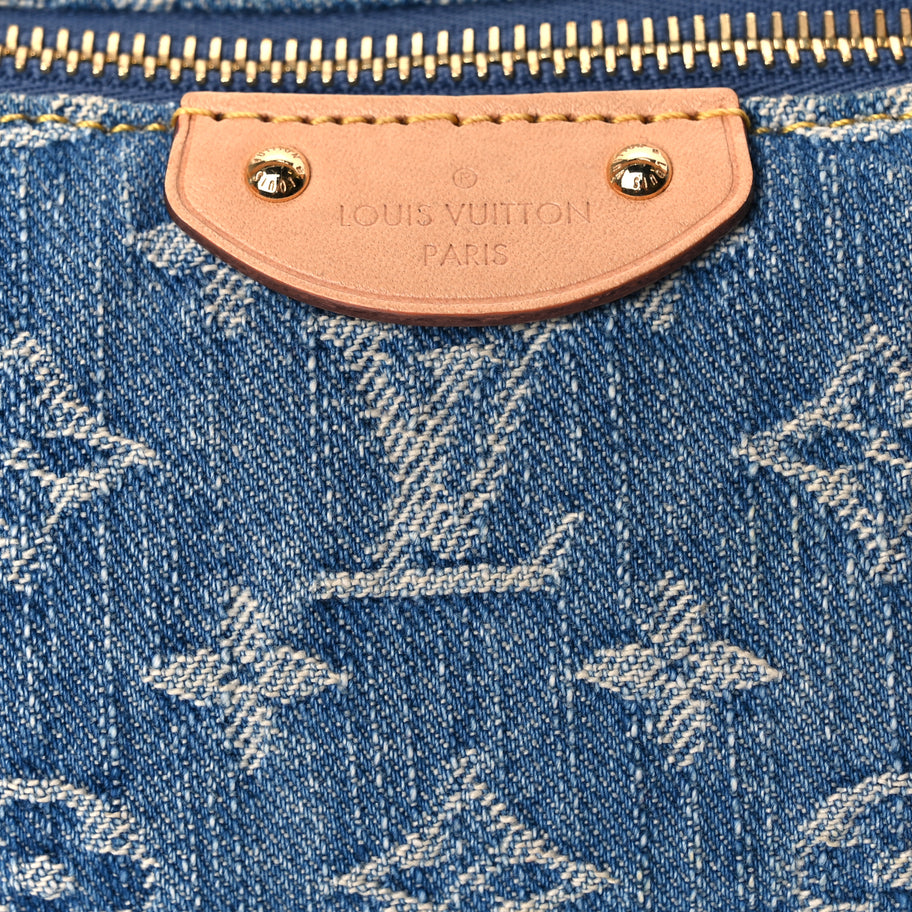 Louis Vuitton Monogram Denim Hills Pochette Blue Image 8
