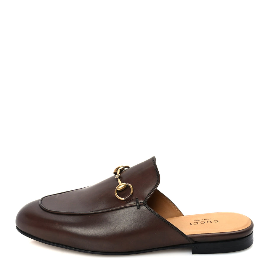 Gucci Womens Princetown Slippers 37 Fondente Brown Image 1