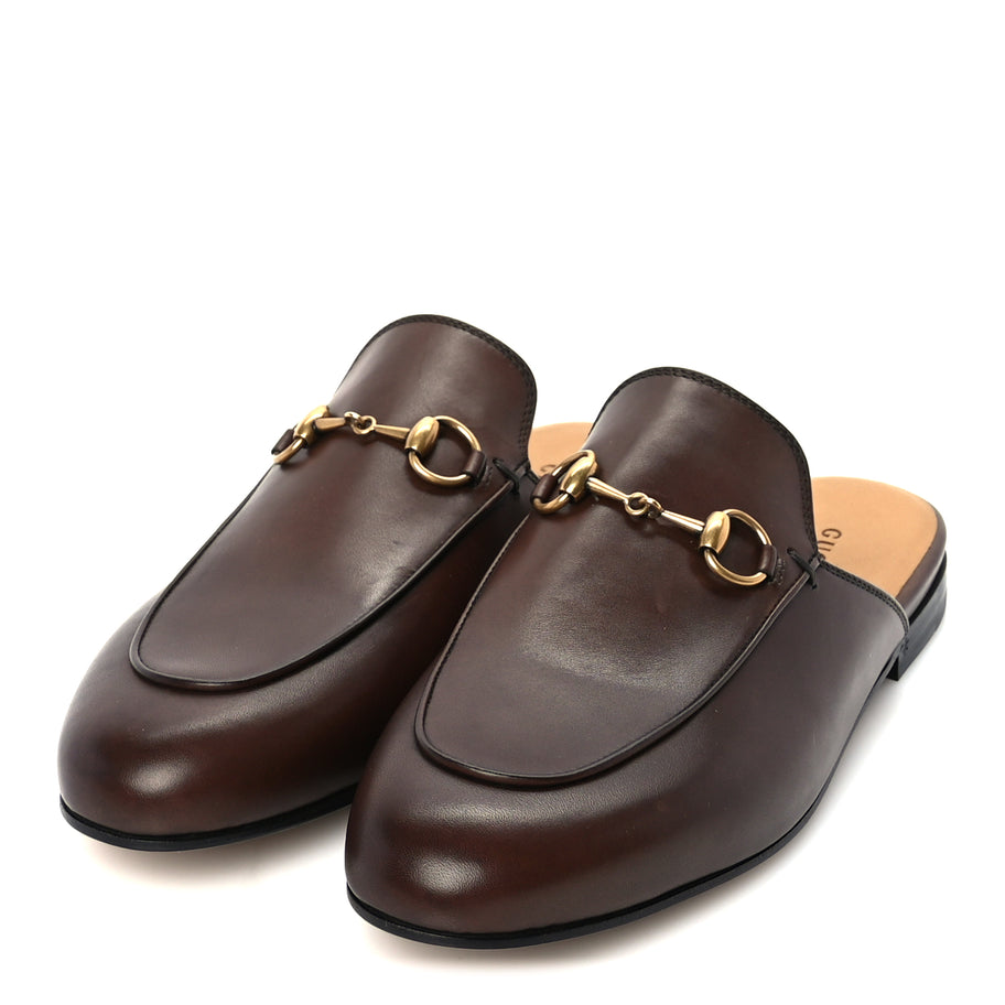 Gucci Womens Princetown Slippers 37 Fondente Brown Image 2
