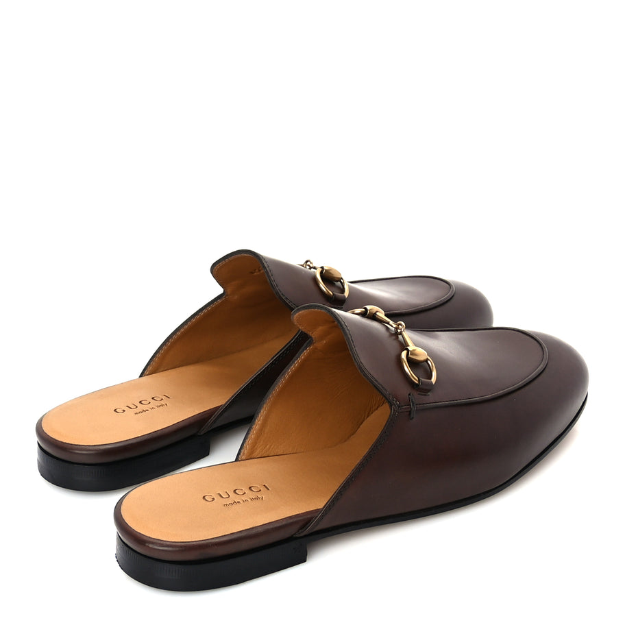 Gucci Womens Princetown Slippers 37 Fondente Brown Image 3
