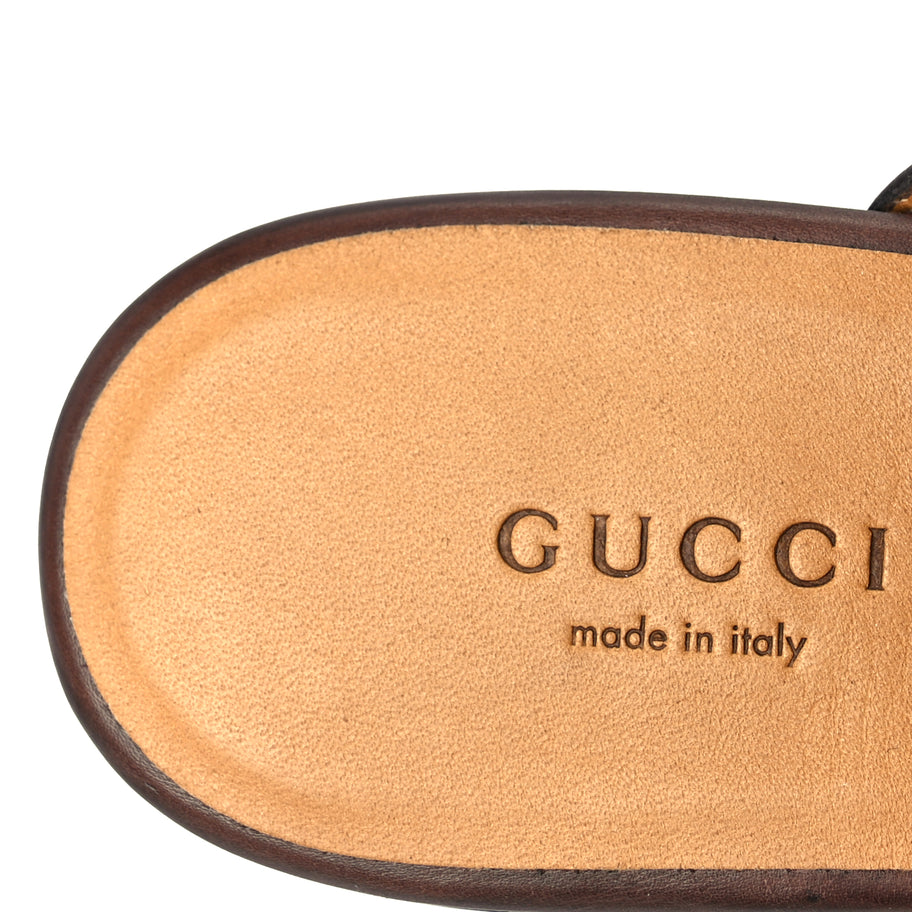 Gucci Womens Princetown Slippers 37 Fondente Brown Image 7