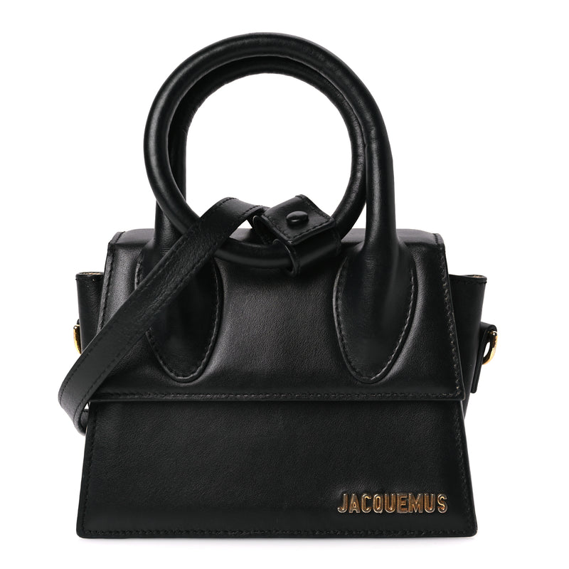  Jacquemus Smooth Calfskin The Knot Chiquito Black