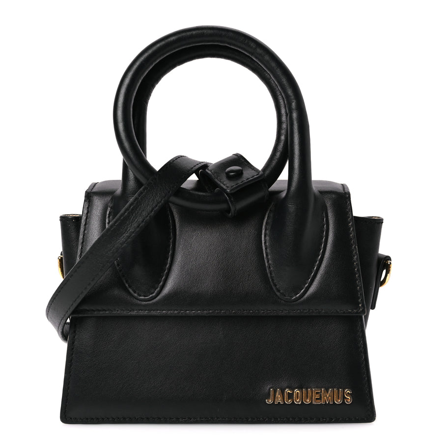 Jacquemus Smooth Calfskin The Knot Chiquito Black Image 1