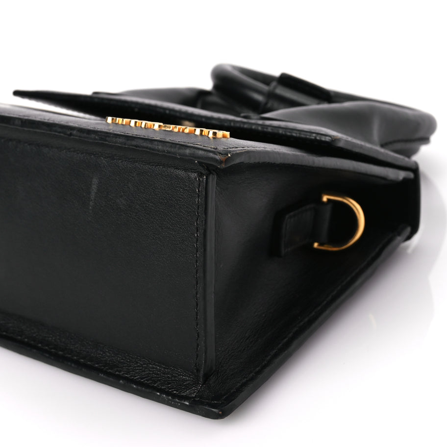 Jacquemus Smooth Calfskin The Knot Chiquito Black Image 8