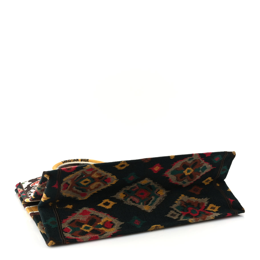 Christian Dior Canvas Embroidered Large Paisley Book Tote Multicolor Image 3