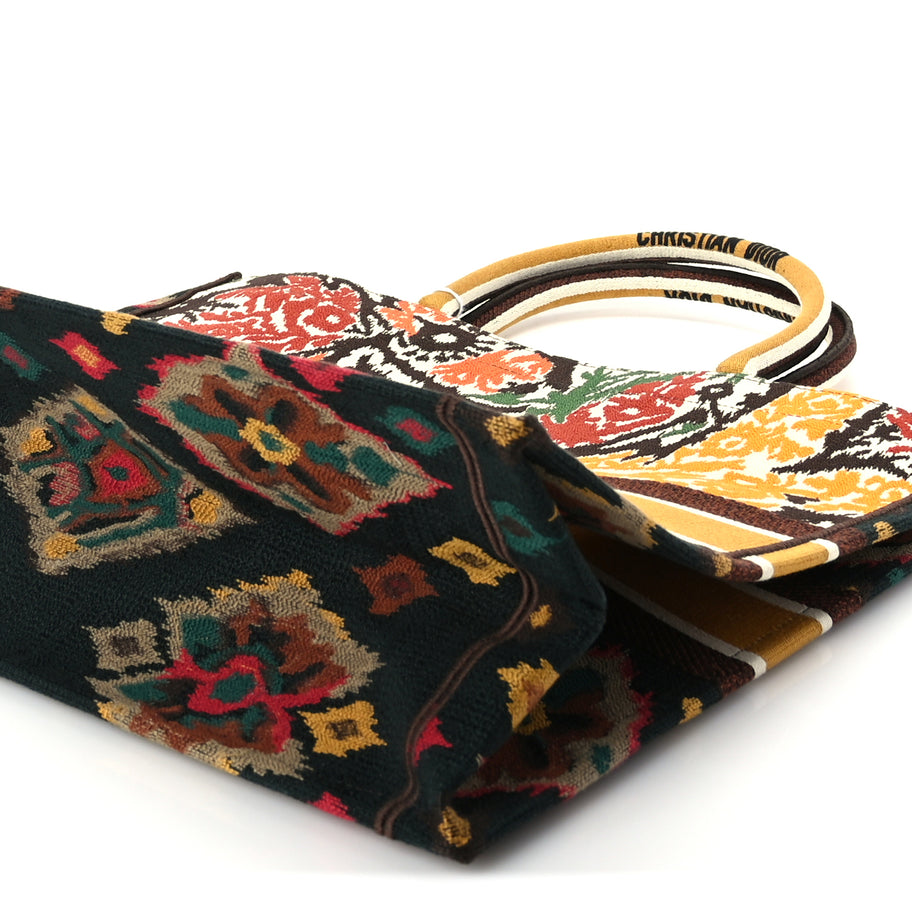 Christian Dior Canvas Embroidered Large Paisley Book Tote Multicolor Image 8