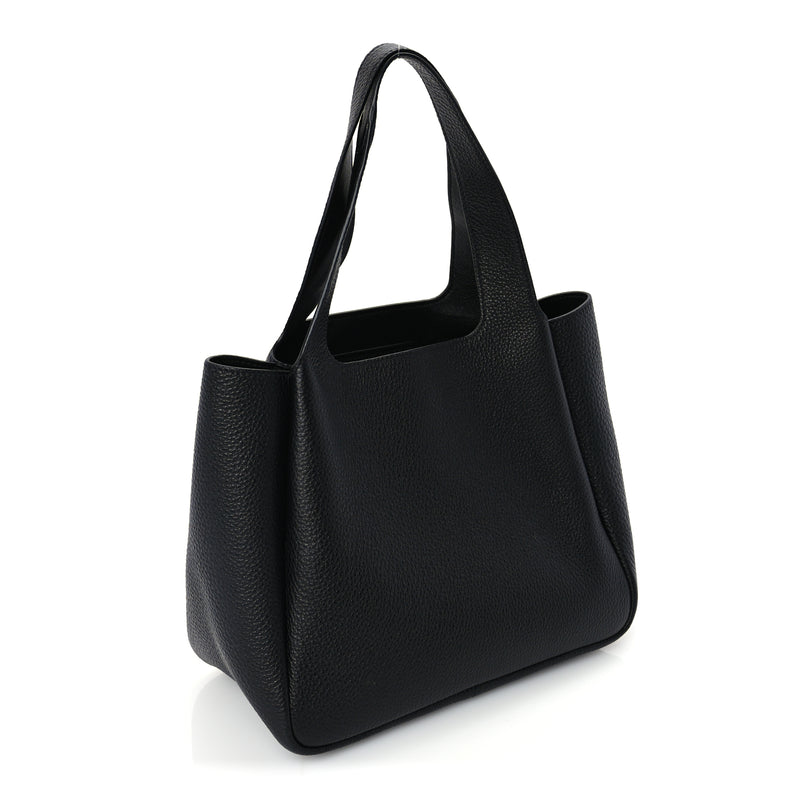  Prada Vitello Daino Soft Small Dynamique Tote Black