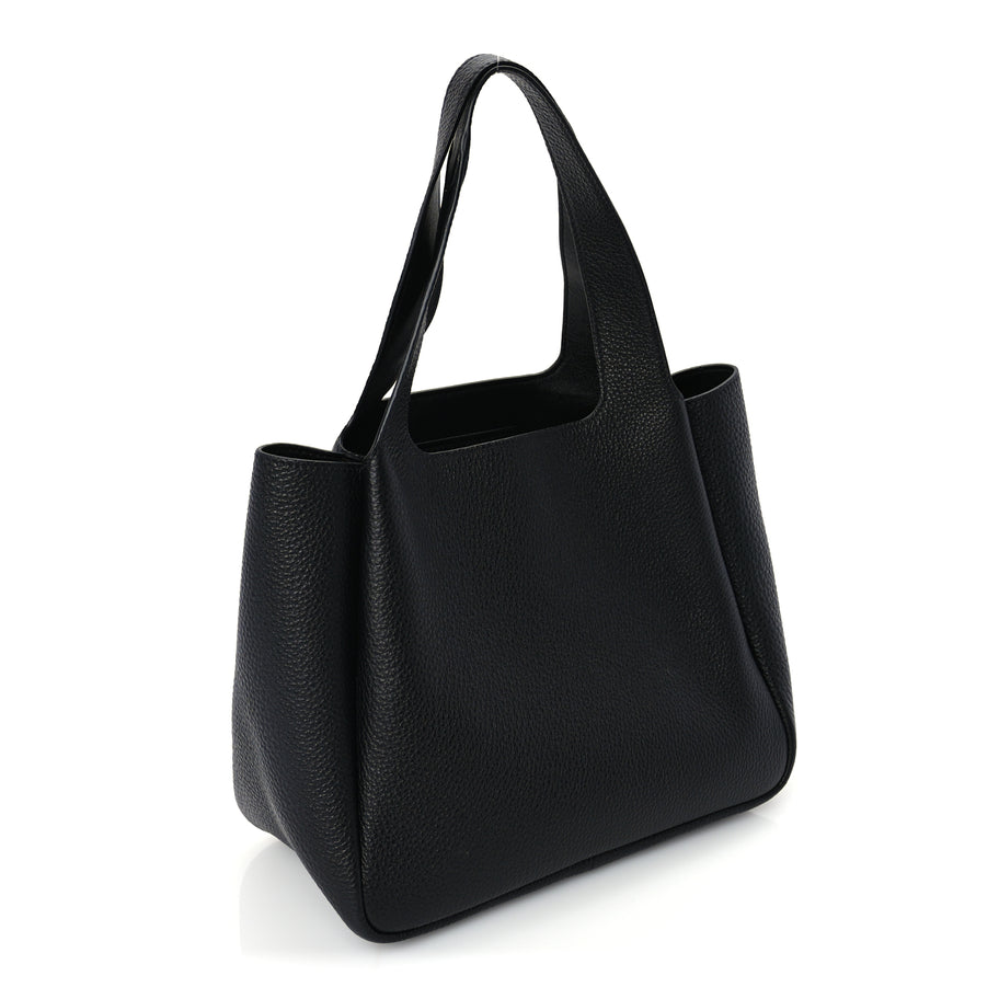 Prada Vitello Daino Soft Small Dynamique Tote Black Image 2