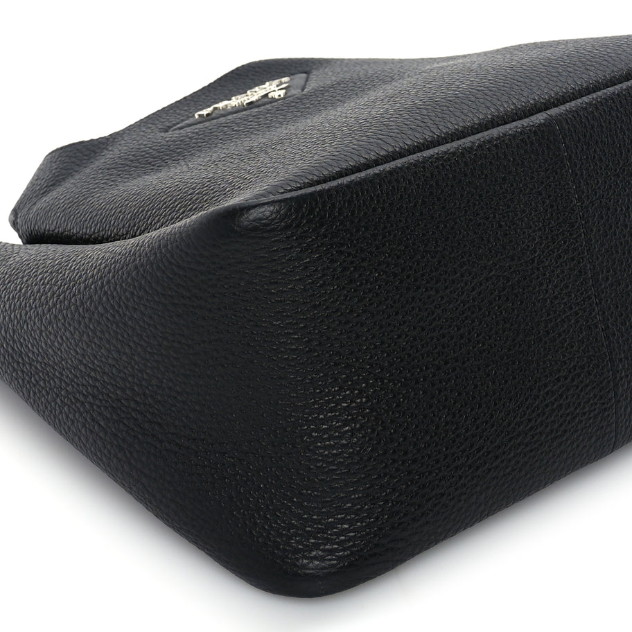 Prada Vitello Daino Soft Small Dynamique Tote Black Image 7