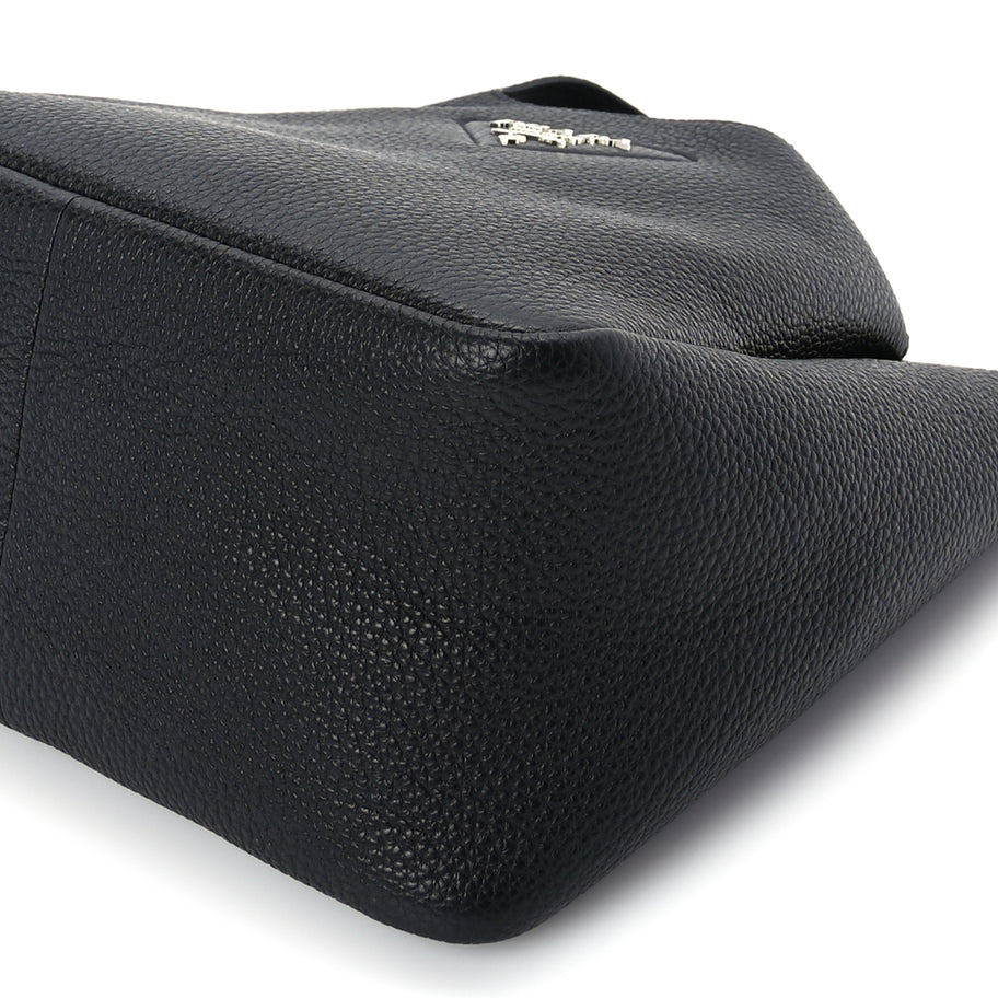 Prada Vitello Daino Soft Small Dynamique Tote Black Image 8