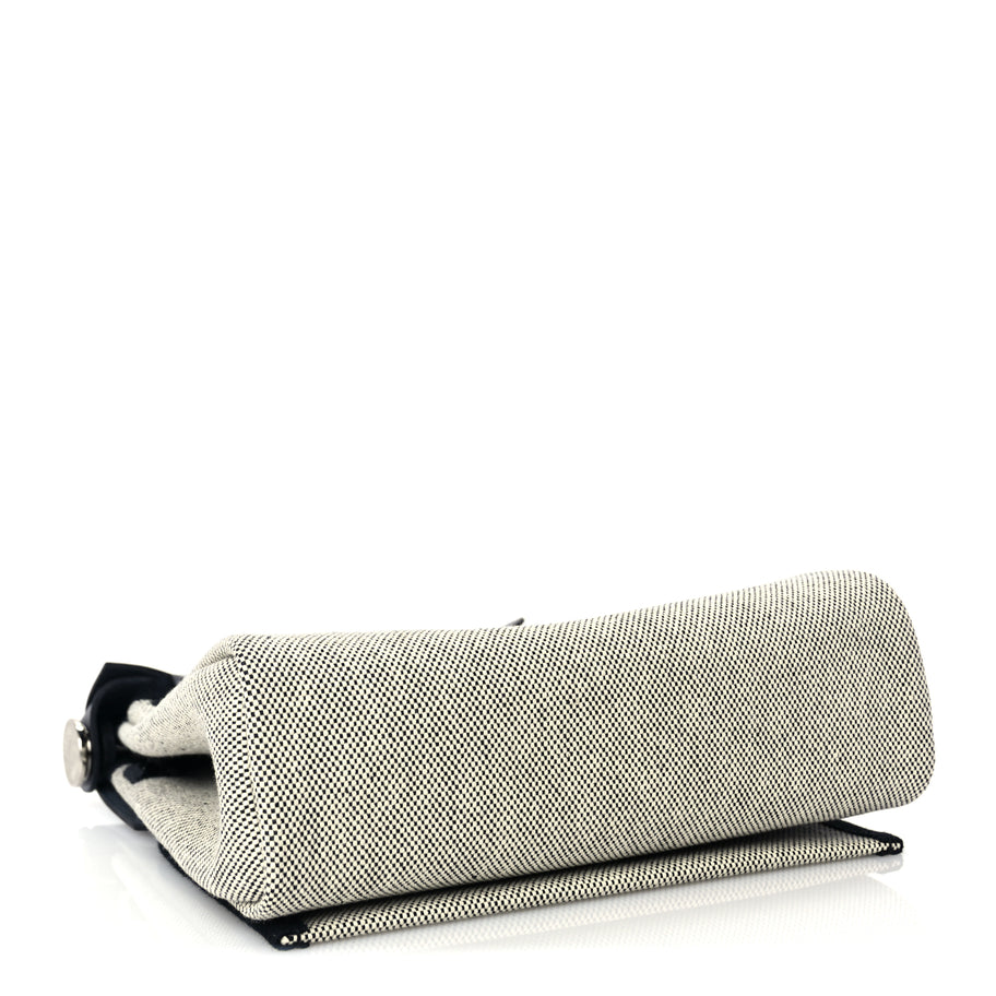 Hermes Military Toile Vache Hunter Herbag Zip Retourne 20 Ecru Black Image 3