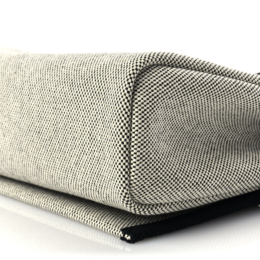 Hermes Military Toile Vache Hunter Herbag Zip Retourne 20 Ecru Black Image 8